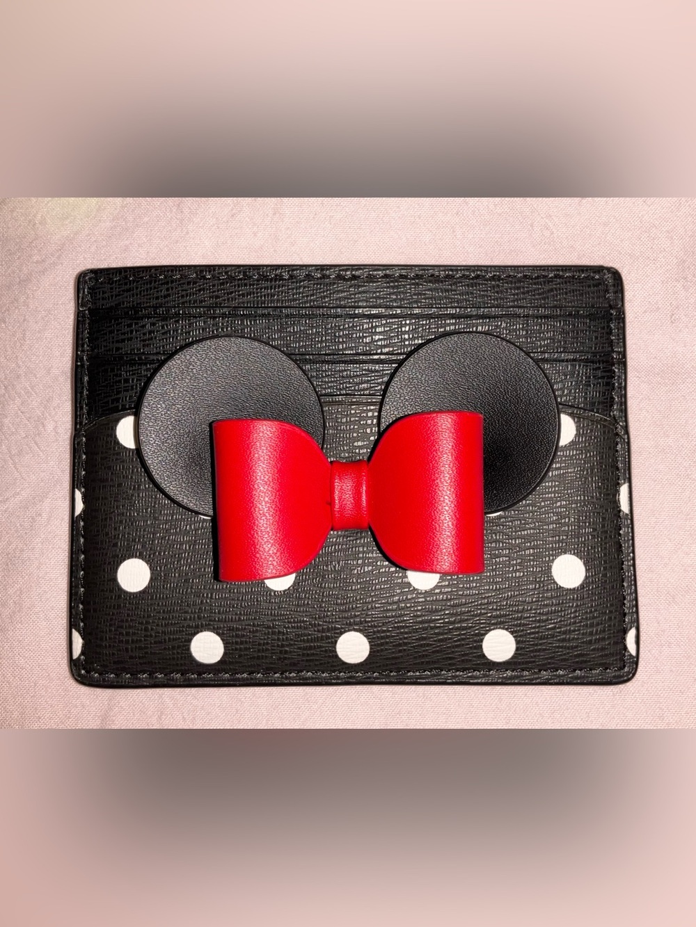 Kate Spade Polka Dot Bow Wallet in Black & Red